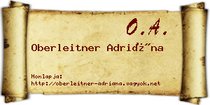 Oberleitner Adriána névjegykártya